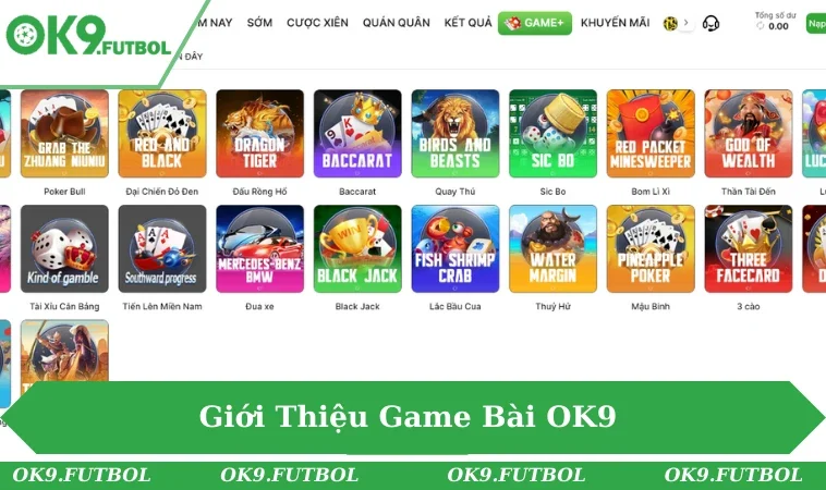 Game Bài OK9 1 Không gian sảnh game tại OK9 rực rỡ, hiện đại và sống động.