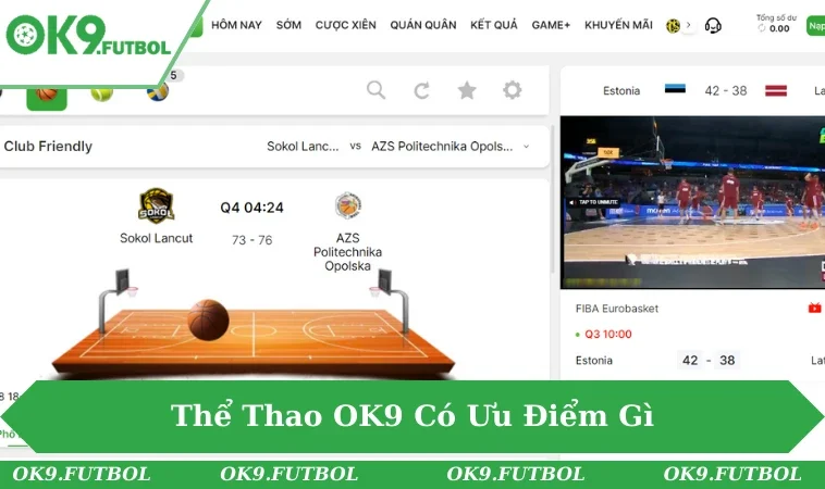 Thể Thao OK9 1 Khẳng định tên tuổi trên thị trường nhờ sự đa dạng và tính minh bạch.